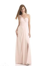 Bill Levkoff Bridesmaid Dress 749 Prom Wedding Chiffon Long Gown One Shoulder