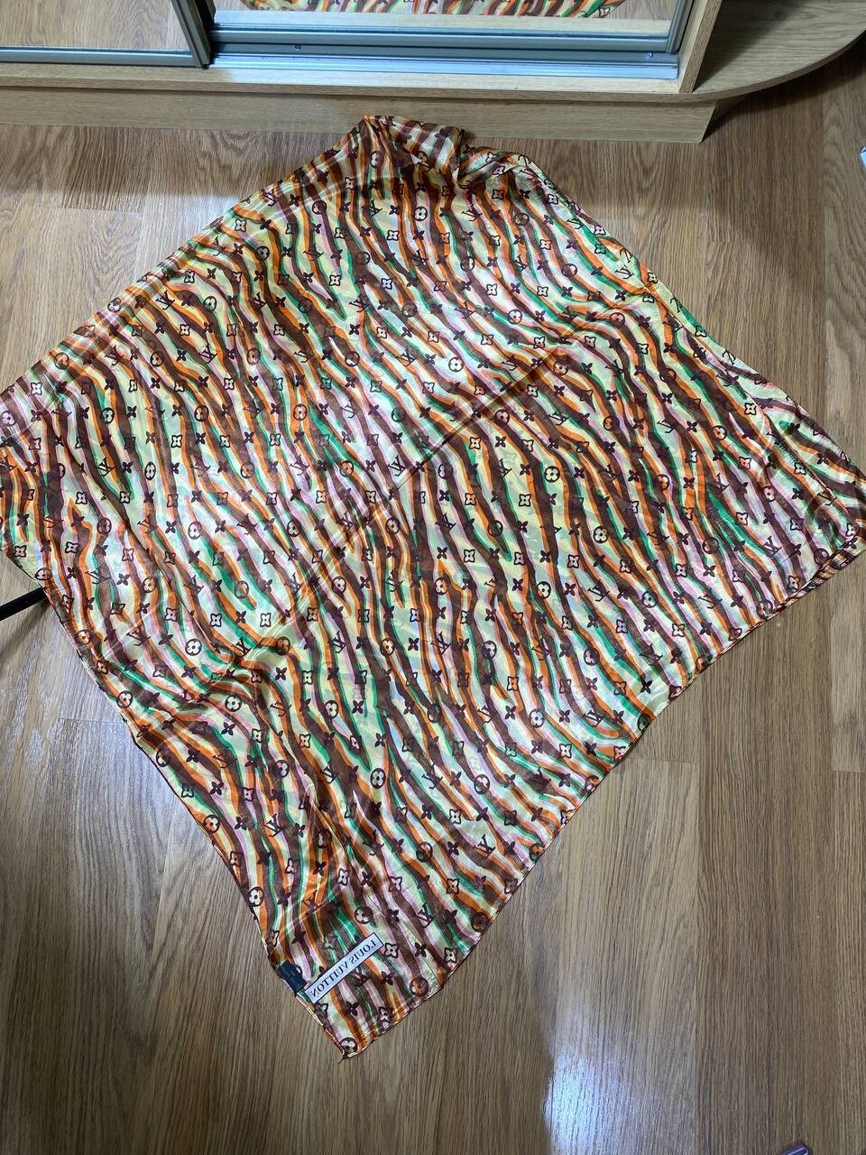 Louis Vuitton multicolor silk scarf 180 cm luxury fashion accessory