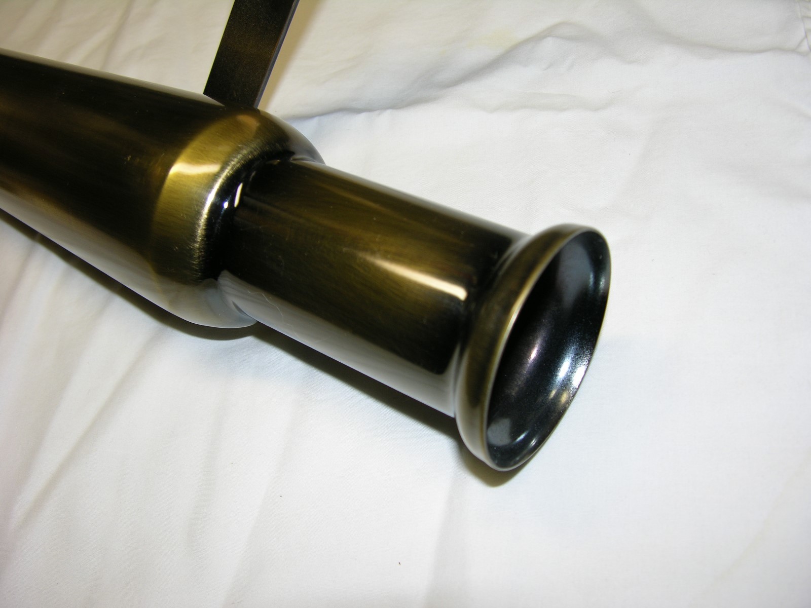 Trumpet MufflerRight side; Ant. Brass Finish; HD, Bobber, Chopper