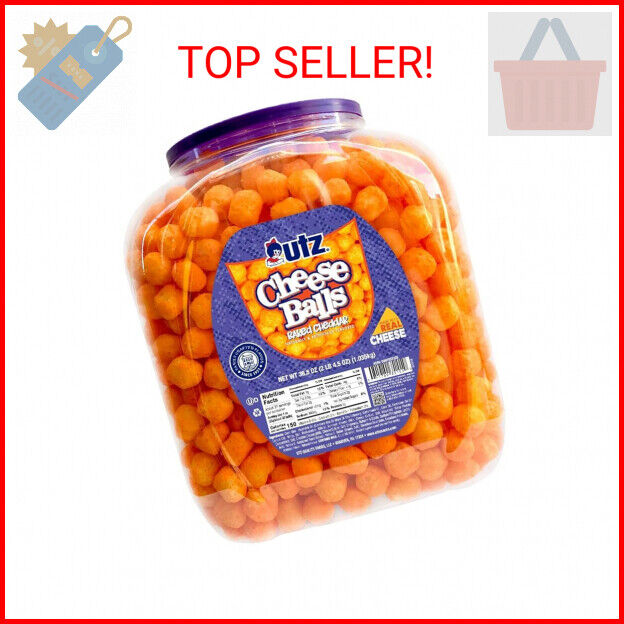 Utz Cheese Balls Cheddar 36.5 oz. Barrel 2 Pack – Utz Quality Foods