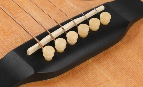 30x Guitar Slotted Unbleached Bone Bridge Pin String Peg Luthier Nut Saddle H00 - Picture 2 of 11