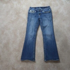 VIGOSS New York Bootcut Jeans Women's 5/6 Blue denim Pants Low rise