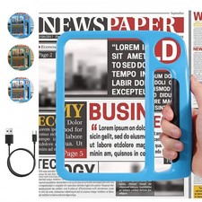 5X 10X Full Page Magnifying Glass for Reading, Rechargeable with 48 Adjustabl...