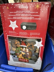 8' Airblown Inflatable Living Projection Mickey Snow Globe Screen Video 2019