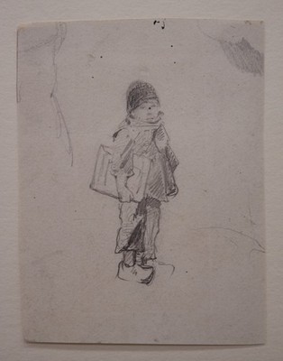 Gregor v. Bochmann (1850-1930) - Study ~1870 - Young Boy with Hat
