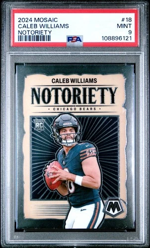 2024 PANINI MOSAIC NOTORIETY #18 CALEB WILLIAMS PSA 9