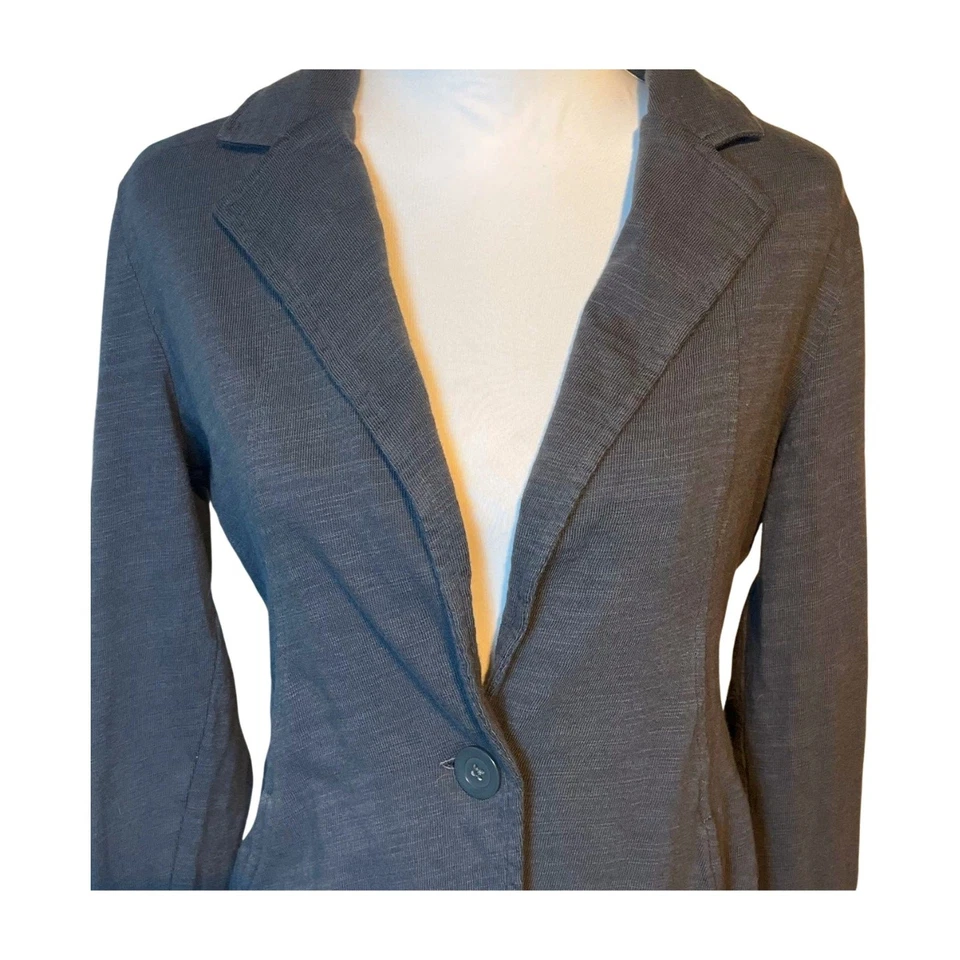 Caslon Casual Gray Knit Blazer Classic Workwear Old Money Minimalist Tailored M Foto 2 de 4