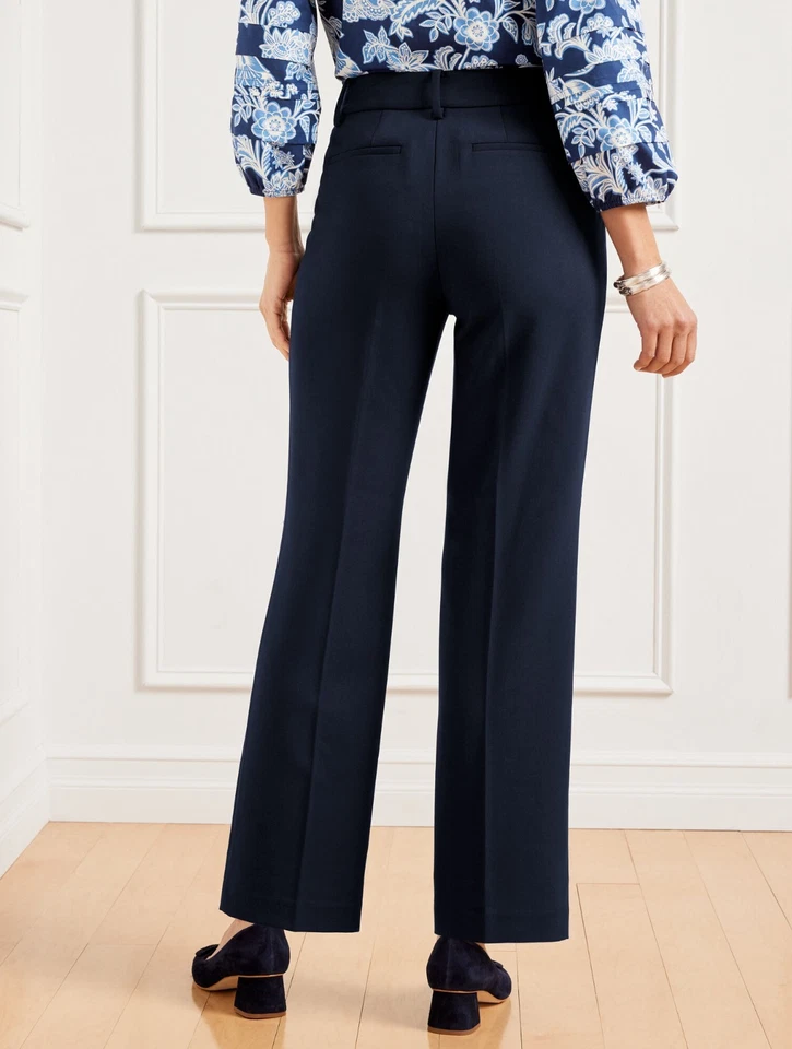 Talbots Southampton Tailored Stretch Straight Leg Pants, NWT $129, color WHITE - Image 2 of 4