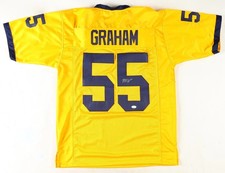 Maillot Throwback des Wolverines du Michigan signé Mason Graham (JSA) 2023 champion CFB