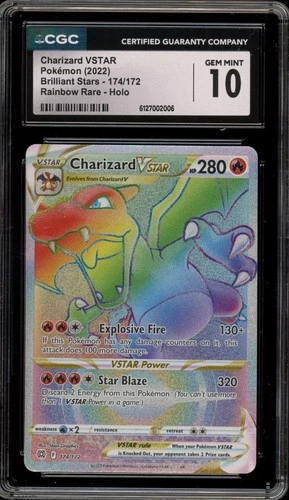 Pokemon Charizard VSTAR Brilliant Stars Secret Rare #174 CGC 10 Gem Mint
