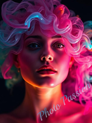 Foto A4 Portrait Frau Color Splash Poster Kunstdruck Deko (4080)