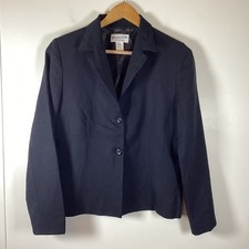 Vintage Pendleton Women's Navy Blue 100 Wool Blazer Jacket Size 6