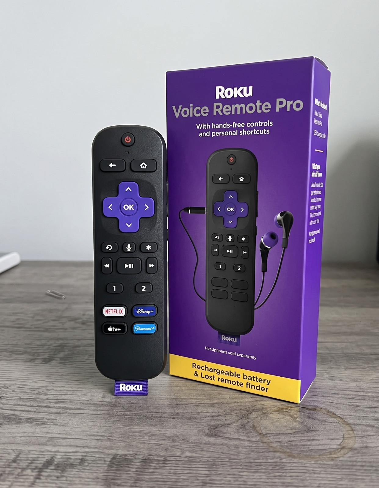 Roku Voice Remote Pro Rechargeable TV Control Hands-free Headphone Mode LostFind