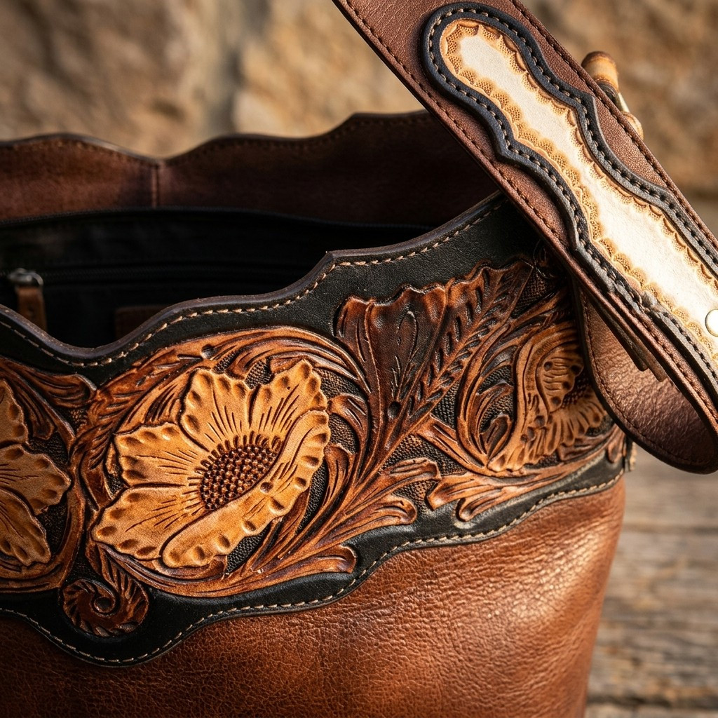 American Darling Sunlit Floral Leather Shoulder Bag View 3