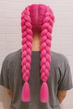 Kids Pre-Stretched Braiding Hair   Pink, Blue, Ombre 28  -36  