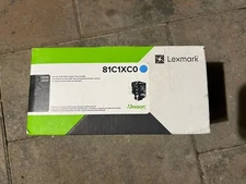 Lexmark 81C1XC0 Cyan Extra High Yield Toner Cartridge, Sealed