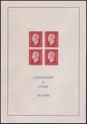 FRANCE 1944 "Liberation de Paris" Block 4 MNH Reproduction Stamp sv