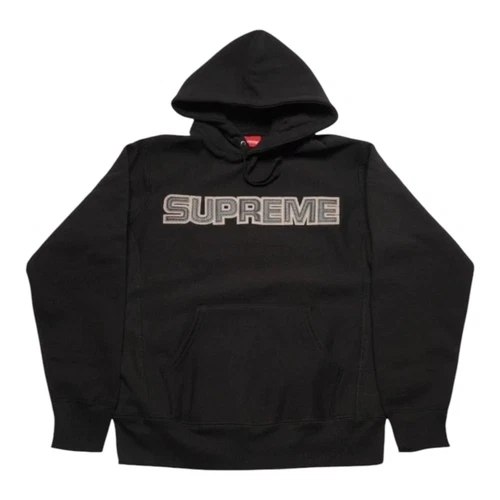 Sweat à capuche Supreme en cuir perforé taille L SS20 Neuf !