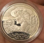 Cook Island Princess Diana 1961-1997 $1 Coin, 999 Silver