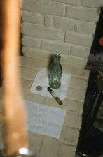 1950s Vintage RED Kodachrome Slide - Christmas - COKE left for Santa not Cookies