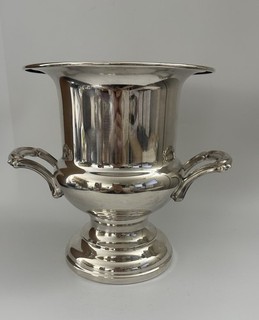 Vintage Silver Plated Champagne Wine Chiller Bucket Trophy with Handle