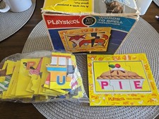 Vintage 1972 PLAYSKOOL 24 Match-Ups Learning Words to Spell Homeschool Ages 3-6
