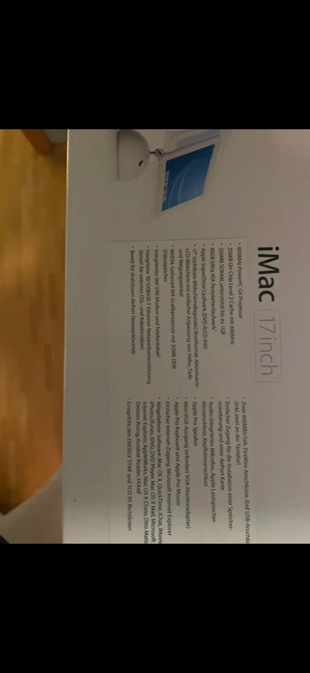 Boxed & Immaculate Condition Apple iMac G4 17" 800MHz PowerPC Model 4,5 2002 - Bild 2 von 2