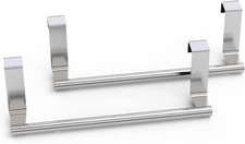 2 Pack Over Cabinet Towel Rack, 9 Stainless Steel Bar Holder for Kitchen Bath