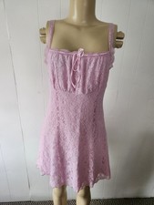 Pink Lacy Dress In Size Large Feminine Floral Y2k Coquette