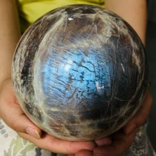 10.56LB TOP Natural Moonstone quartz ball crystal hand carved healing
