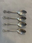 4 Towle old colonial sterling silver teaspoon 925 1895 none monogram 102g As Is