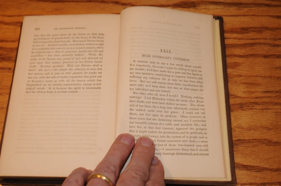 The Blithedale Romance by Nathaniel Hawthorne - 1852 First Edition Hard Cover - Image 3 of 4