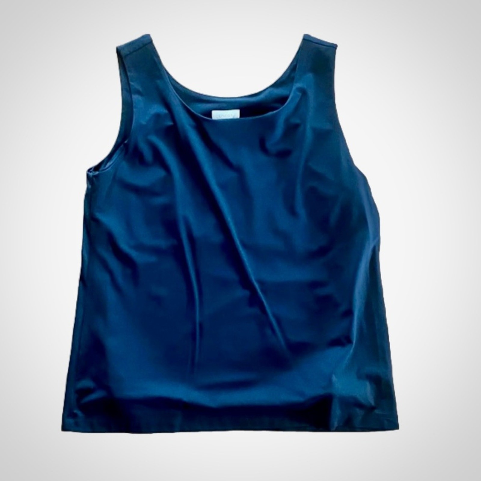 Chicos Basic Black Two Layer Tank Top Womens 1 Me… - image 1