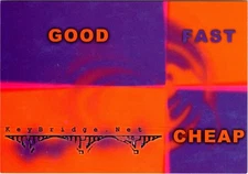 Technology Advertising  KEYBRIDGE.NET Design~Web Management/Hosting 4X6 Postcard