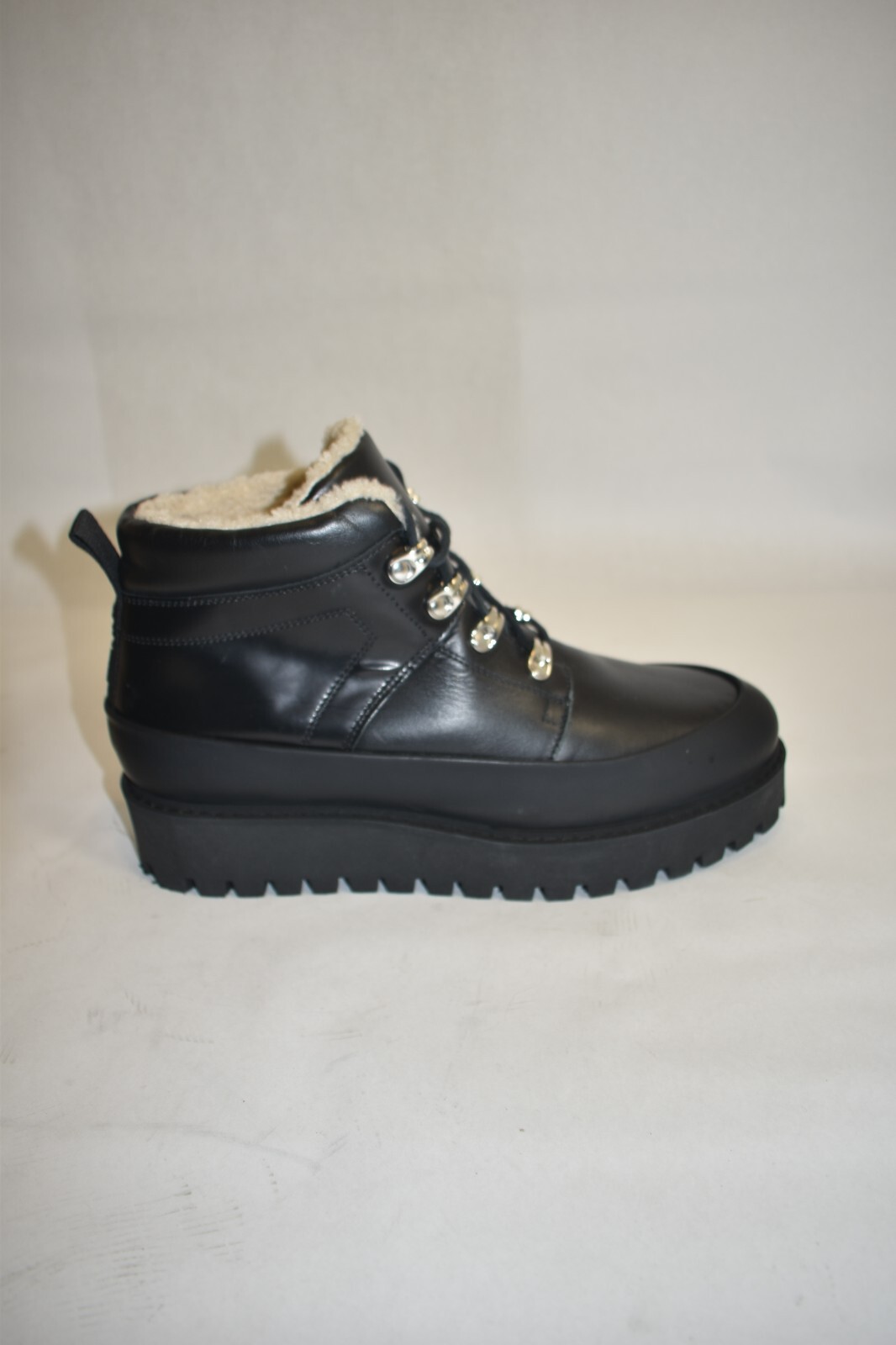 GANNI Women's Size 41 Leather Platform Hiking Ankle Boots image 3