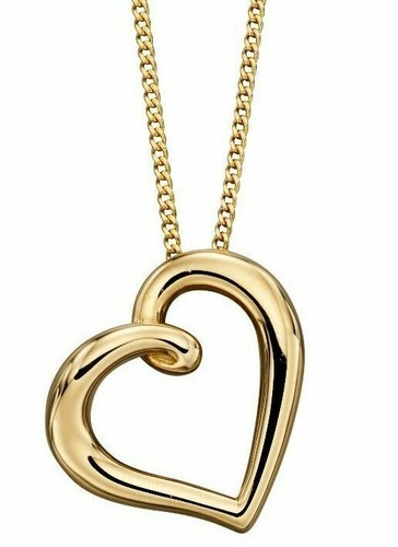Montatura Per Anello Mezza Sovrana In Oro Giallo 9Ct Con Motivo A Cuore