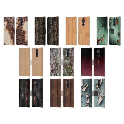 OFFICIAL PLDESIGN WOOD AND RUST PRINTS LEATHER BOOK WALLET CASE FOR NOKIA PHONES