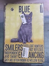 Cute Metal Cat Signs Hanging Wall Door Plaque Pet Kitten Breed Home Garden Decor