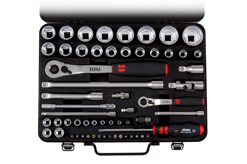 Wurth Zebra 59 Piece 1/4in & 1/2in Drive Socket Set Metric 4 
