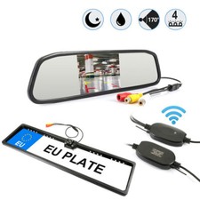 4.3"Funk Rückspiegel Monitor 170° Auto IR Rückfahrkamera Nachtsicht 170°