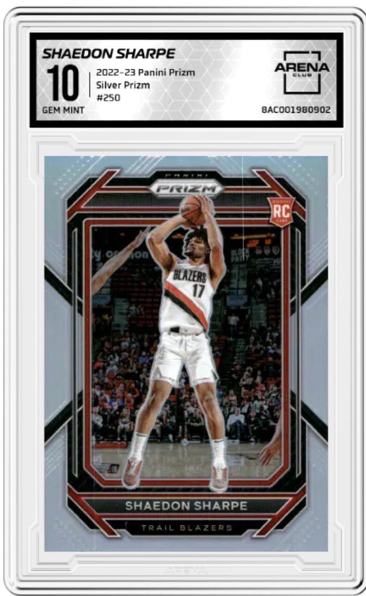 2022-23 Panini Prizm SILVER PRIZM Rookie #250 Shaedon Sharpe RC 