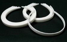 White Plastic Headbands - 36 Total Headbands