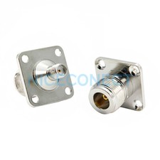 1x SMA Female to N Female Jack 4 Hole Flange Panel Mount RF Adapter Connector