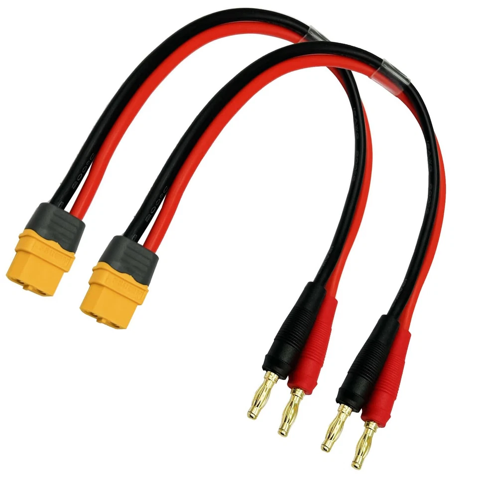 2pcs XT60H XT60 Upgarded Female Connector Plug to 4mm Banana Plugs Battery Ch... - Image 2 of 4