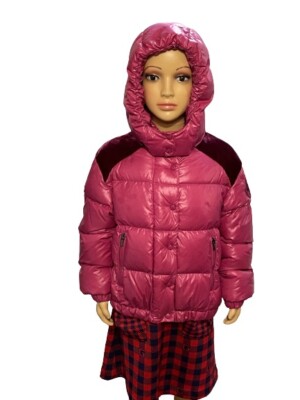 Moncler Enfant Authentic Down Jacket Chouette Fuchsia For Girls