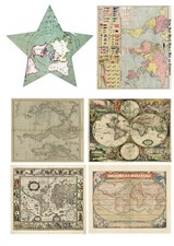 A3 Size - World Map Antique Vintage Old Ancient Poster Decoration wall chart