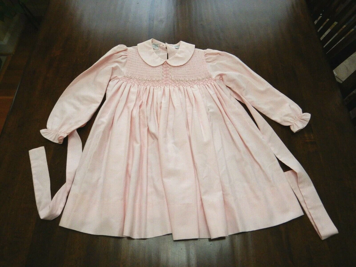 VTG Lord & Taylor Pink Dress w/handmade Bodice & long sleeves size 5,  PREOWN