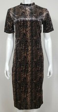 NEW Zara Trafaluc Womens Dress Size Large Short Sleeve Floral Stretch Cocktail