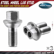 3x M12-1.5 Front or Rear Wheel Lug Bolts for Benz Smart W451 Fortwo 2008-2016