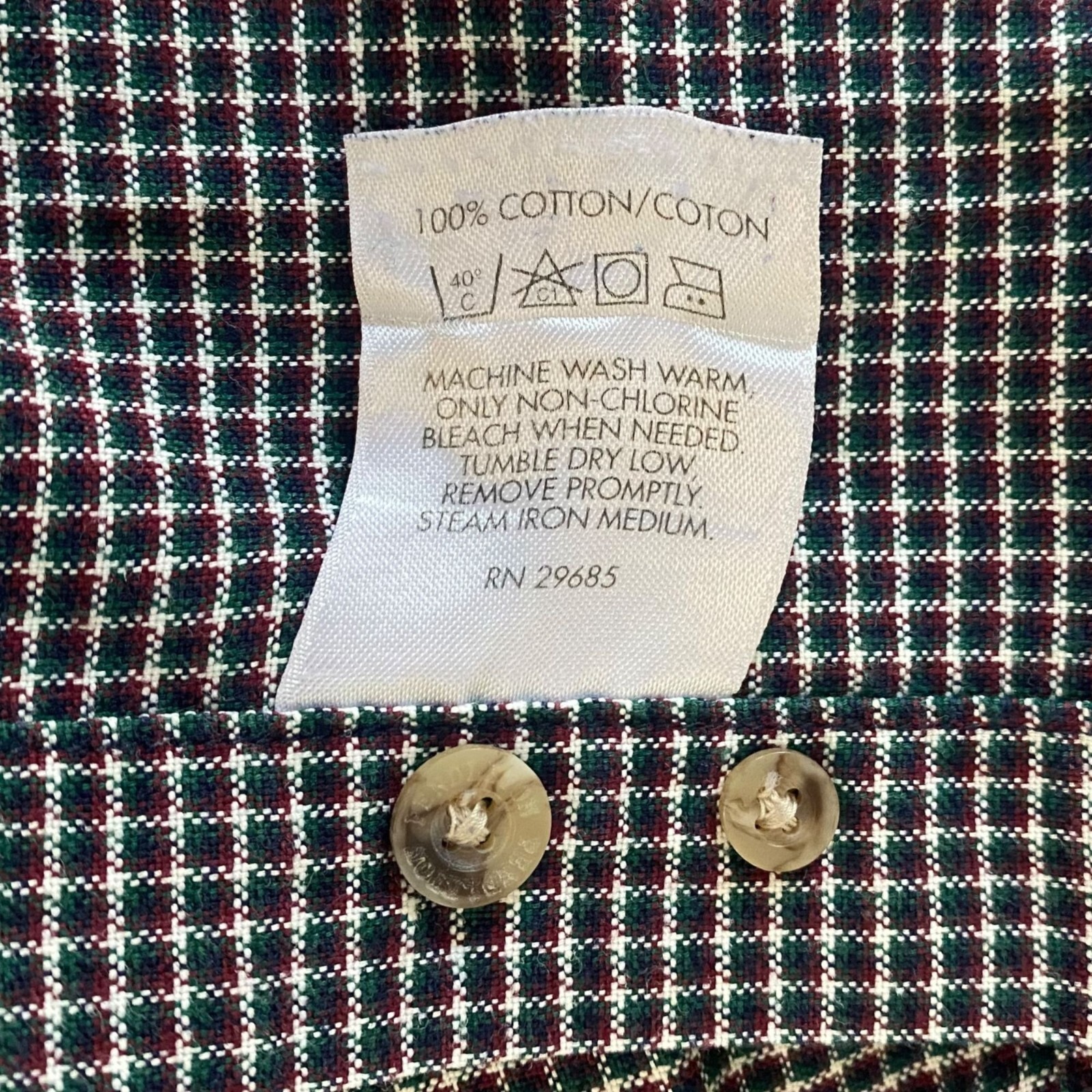 Pendleton Button-Down Shirt Green Purple Micro Ch… - image 10